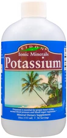 Eidon Liquid Potassium Supplement - Potassium Chloride Drops, Essential Electrolyte for Cell Function, Bioavailable Ionic Minerals, All Natural, No-Preservatives or Additives - 2 oz Eidon Ionic Minerals