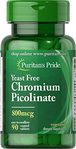 Puritan's Pride Chromium Picolinate 800 mcg Yeast Free-90 Tablets (Таблетки) Puritan's Pride