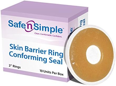 Safe n' Simple Conforming Stoma Rings, Stretchable Ostomy Barrier Strips for an Easy Application, Durable Ring Barrier Ostomy Supplies, 2” x 10 Ostomy Barrier Strips Safe n' Simple