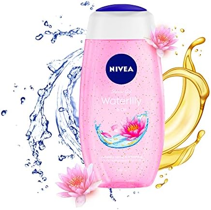 Nivea Bath Shower Water Lily Oil, 250 ML, Moisturizing Skin Cleanser with Oil Pearls and Water Lily Fragrance Nivea