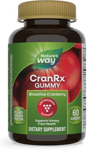 Nature's Way CranRx Cranberry Gummies (Жевательные конфеты), Urinary Tract Health Support* Supplement with D-Mannose + Vitamin C, 60 Gummies Nature's Way