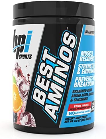 BPI Sports Best Aminos - BCAA Powder (Порошок) Post Workout & Glutamine Recovery Drink with Branched Chain Amino Acids for Hydration & Recovery, for Men & Women - Arctic Ice - 25 Servings (Порции) BPI Sports