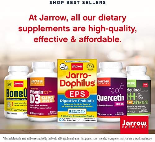 Jarrow Formulas Ideal Bowel Support - 10 Billion Organisms Per Serving - 30 Veggie Caps, Pack of 2 - Bowel Support - Reduces Bloating , Gas & Intestinal Discomfort - Up to 60 Total Servings Jarrow Formulas