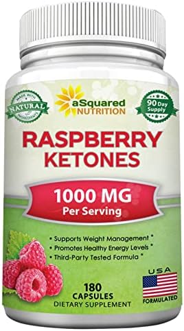 aSquared Nutrition Natural Raspberry Ketones 1000mg-180 Capsules (Капсулы)-Weight Loss Supplement, Max Strength Plus Appetite Suppressant Diet Pills, Premium Lean Health Powder (Порошок) to Boost Pure Energy & Metabolism ASquared Nutrition