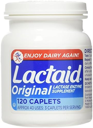 LACTAID Original Caplets 120 ea (Pack of 3) Lactaid