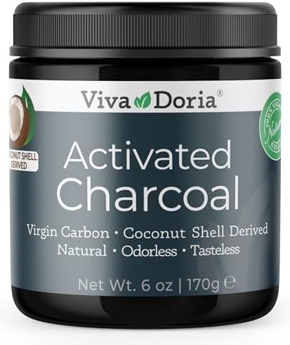 Viva Doria Virgin Activated Charcoal Powder (Порошок), Coconut Shell Derived, Food Grade, 6 Oz Viva Doria