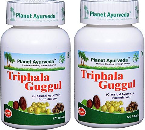 Трипхала Гуггул - набор из 2 флаконов (по 120 таблеток, 500 мг каждая) Planet Ayurveda