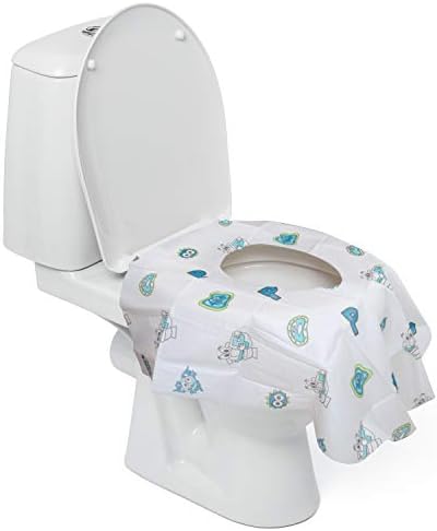 Disposable Toilet Seat Covers for Kids & Adults (6 Pack) - Germ Protect from Public Toilets - Waterproof, Individually-Wrapped, Plastic Lined for No Soak Thru, XL to Cover the WHOLE Toilet - Unisex Potty Shields