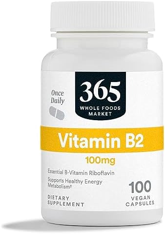 365 by Whole Foods Market, Vitamin B2 100Mg, 100 Veg Capsules (Вегетарианские капсулы) 365 by Whole Foods Market