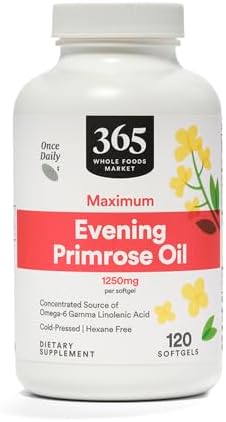 Whole Foods Market, Evening Primrose Oil 1250Mg, 120 Softgels 365 by Whole Foods Market