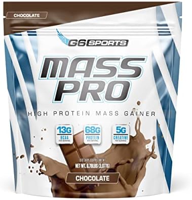 Nutrition Mass Pro High Protein Mass Gainer (64g Protein, Avocado Powder (Порошок), Coconut Oil Powder, MCT Oil Powder) – 7lb Bag – Chocolate G6 Sports