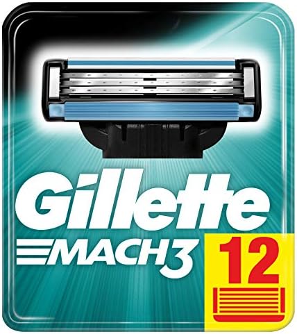 Gillette Mach3 Razor Blades for Men, 12 Pieces Gillette