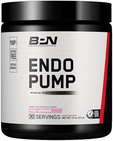 BARE PERFORMANCE NUTRITION, BPN Endo Pump Pre-Workout Muscle Pump Enhancer, Increased Blood Flow/Oxygen Transport to Muscles, BlackBerry Lemonade Bare Performance Nutrition