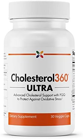 Stop Aging Now - Cholesterol360 Ultra - Heart Health, Blood Vessel and Cholesterol Supplements - with PQQ, Vitamin C, Bergamonte Citrus Extract, Green Tea Extract and Grape Seed Extract - 30 Vcaps Stop Aging Now