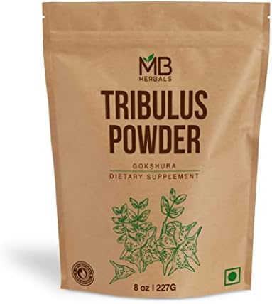 MB Herbals Tribulus Powder 8 oz / 0.5 lb | Pure Tribulus terrestris Powder | No Preservatives | to be Used as Supplement or in Tribulus Tablets/Capsules Formulation MB Herbals