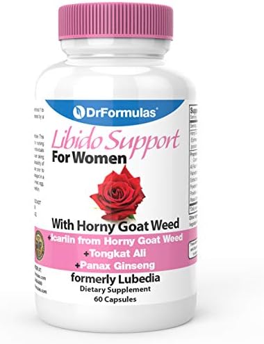 DrFormulas Libido Support for Women with Horny Goat Weed Extract with Maca, Epimedium and Icariin, (Formerly Lubedia), 60 Count DrFormulas