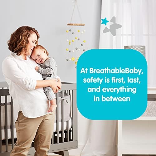 Наматрасник для детской кроватки BreathableBaby AirflowBaby, 23 см (9"), белый (размер 4FS покрывает 3 или 4 стороны) BreathableBaby