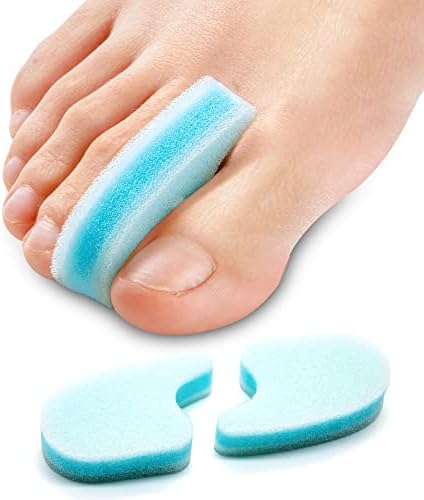 Foam Toe Separators, 10 Pack Breathable Toe Spacers, Reduce Friction and Relieve Corns Pain, Overlapping Toes Corrector - (Blue) Sumiwish