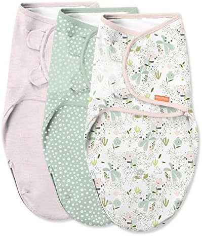 Товар для пеленания SwaddleMe Original Swaddle с легким изменением, 100% хлопок, улучшает сон и успокаивает рефлекс испуга, 0-3 месяца, 3 штуки - Peekaboo Panda SwaddleMe