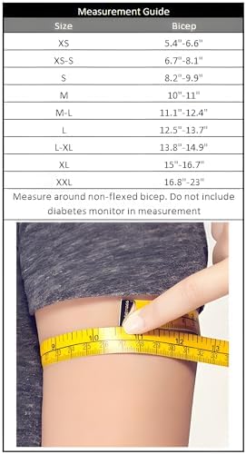 Diabetes Arm Band for Insulin Pod Monitoring Systems - Omnipod Dexcom Freestyle Libre - Protects Insulin Pod During Sports - Replace Adhesive Patches Tape (White, L-XL) Diabetes ArmBand