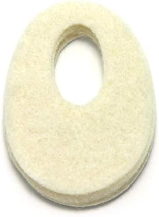 Oval Shaped Felt Callus Protective Pads - Adhesive Foot Pads That Surround Calluses from Rubbing On Shoes - 1/8" - 25 Pack Mars Wellness