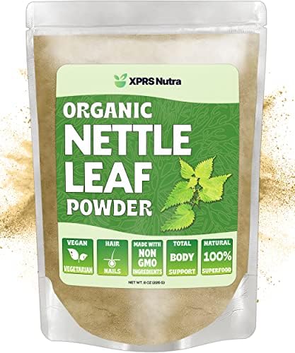 XPRS Nutra Organic Nettle Leaf Powder (Порошок) - Premium USDA Organic Stinging Nettle Powder for Hair and Nails - Vegan Friendly Energy Boosting Organic Stinging Nettle Leaf (4 oz (Унции)) XPRS Nutra