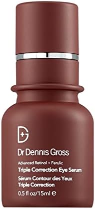 Dr. Dennis Gross Advanced Retinol + Ferulic Triple Correction Eye Serum | Firm Skin, Boost Hydration, and Reduce the Look of Wrinkles & Crepiness | 0.5 oz (Унции) Dr Dennis Gross