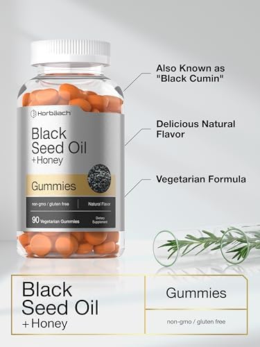 Horbäach Blackseed Oil Complex Gummies | 90 Count | Vegetarian, Non-GMO, and Gluten Free Formula | Nigella Sativa Horbäach