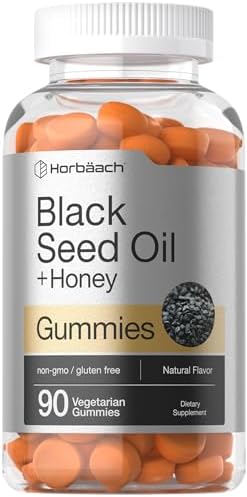 Horbäach Blackseed Oil Complex Gummies (Жевательные конфеты) | 90 Count | Vegetarian, Non-GMO, and Gluten Free Formula | Nigella Sativa Horbäach