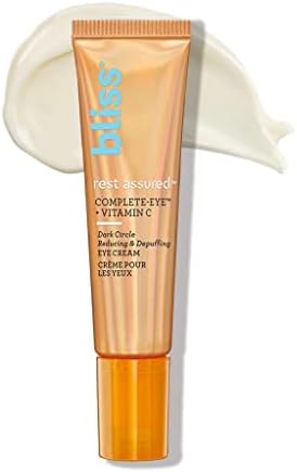 Bliss Rest Assured ™ Eye Cream with Vitamin C & Caffeine - 0.5 Fl Oz - Dark Circle Reducing & Depuffing Eye Cream - Clean - Vegan & Cruelty-Free Bliss