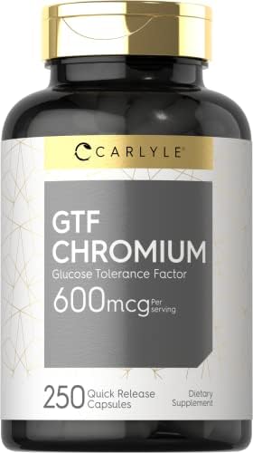 Carlyle GTF Chromium 600 mcg | 250 Capsules (Капсулы) | Non-GMO, Gluten Free Carlyle