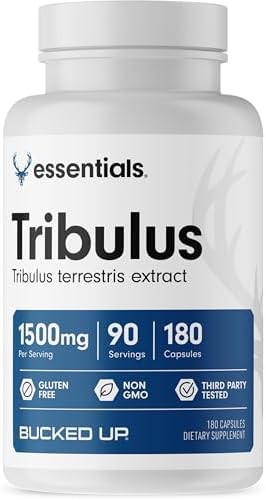 Bucked Up Tribulus 1500mg Per Serving (Порция), Essentials (90 Servings (Порции), 180 Capsules (Капсулы)) Bucked Up