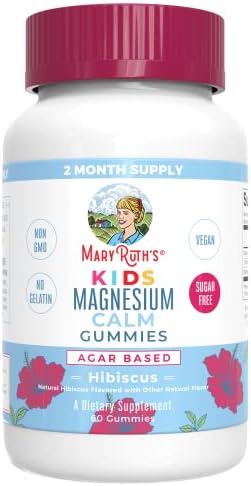 MaryRuth Organics Kids Magnesium Citrate Gummies (Жевательные конфеты) by MaryRuth's | 2 Month Supply | Sugar-Free | Calm Magnesium Gummies for Kids 2+ | Bone Health | Calcium Absorption | Vegan | 60 Count MaryRuth Organics