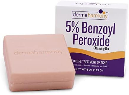 Dermaharmony 5% Benzoyl Peroxide Cleansing Bar for acne (4 oz) Dermaharmony