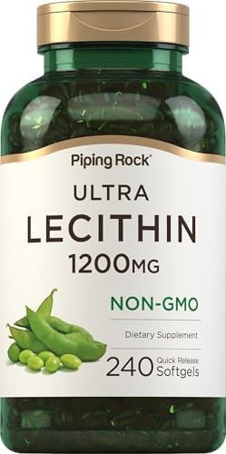 Piping Rock Lecithin 1200mg Supplement | 240 Softgel Capsules (Капсулы) | for Men & Women | Non-GMO, Gluten Free Piping Rock