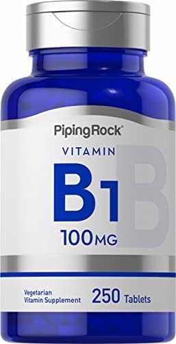 Piping Rock Vitamin B1 100mg | 250 Tablets (Таблетки) | Thiamine Supplement | Vegetarian, Non-GMO, Gluten Free Piping Rock