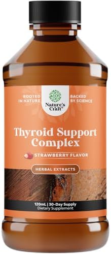 High Absorption Thyroid Support Supplement - Vegan Liquid (Жидкость) Iodine Supplements for Thyroid Support for Women and Men with Myo-Inositol Selenium and Stinging Nettle for Enhanced Energy and Focus Natures Craft