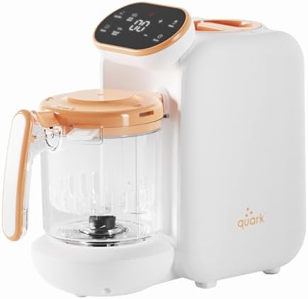 Quark Quook Baby Food Maker Steamer and Blender - Easy-To-Use 5-in-1 Baby Food Processor with Built In Baby Bottle Warmer - Self Cleaning, Sterilizing & Dishwasher Safe - 100% Baby-Safe Materials Quark