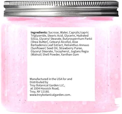 Strawberry Ice Cream Sugar Scrub 10 oz - Pack of 3 - Natural Strawberry Formula - Deliciously Fragrant, Refreshing, and Skin-Polishing Care - The Best Gift to Friends Essentially KateS