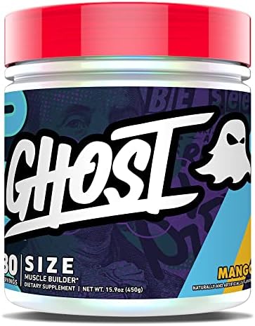 GHOST Size Muscle Builder Dietary Supplement - Warheads Sour Watermelon, 30 Servings - Creatine Muscle Growth and Strength Building Supplements for Men & Women - Free of Sugar & Gluten, Vegan GHOST