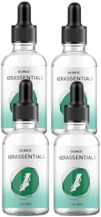 Kerassentials Nails Nutrient Oil,Kerassentials Toenail Oil,Nail Repair Solution,Nail Renewal Liquid (Жидкость) For Damaged & Discoloration Nail (colorless 4PC) JeurLrok