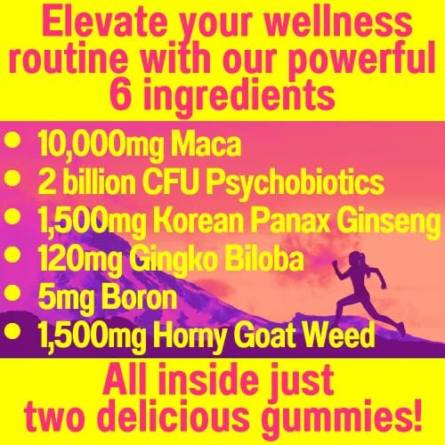 SHIZAM Gummies (Жевательные конфеты) w Black Red Maca Root Ginkgo Biloba Horny Goat Weed Korean Panax Ginseng HornyGoatWeed Extract w Psychobiotic, Boron for Men Women, Powder Pills & Capsules (Капсулы) Supplements/Supplement Alt SHIZAM