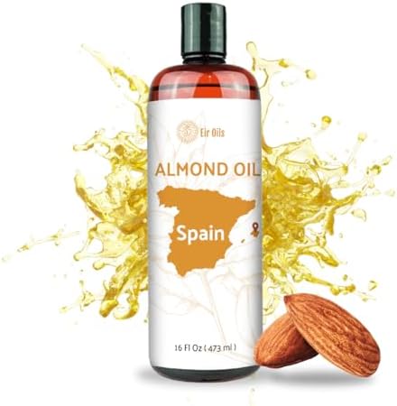 Nature Packaged Sweet Almond Oil (4Gal) - Direct from EIR Oils' Farm in Mallorca, Spain - 100% Pure Carrier Oil for Hair, Face, and Skin - Cold-Pressed for Quality Nature Packaged