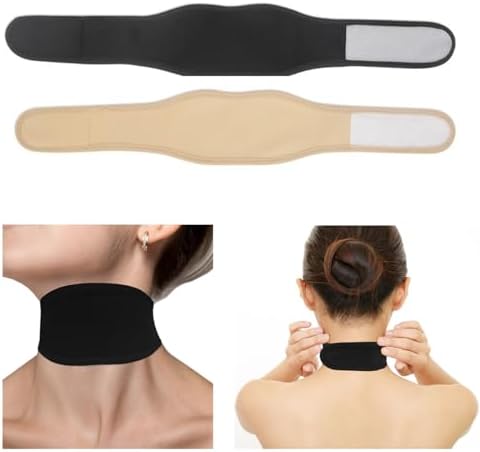 2 Pcs Trach Covers for Tracheostomy Tube Holder Adjustable Tracheostomy Supplies Dust- Proof Shield Neck Trach Cover Band Reusable Tracheostomy Care Kits for Men and Women (Black Beige) BODHIS