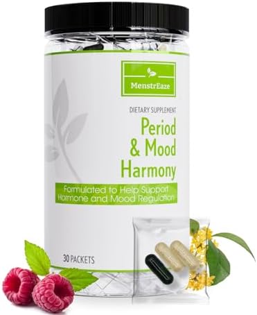 Hormone Balance for Women, Women's Support, Menopause & PMS Support, with Black Cohosh, Vitex Berry & Dong Quai - 30 Serves MenstrEaze