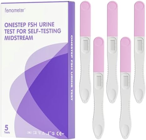 Femometer FSH Menopause Test Kit 5 Pack Menopause Stage Indicator for Women Help Understand Your Ovarian Reserve at Home Determine Your Fertility and Detect Menopause Femometer