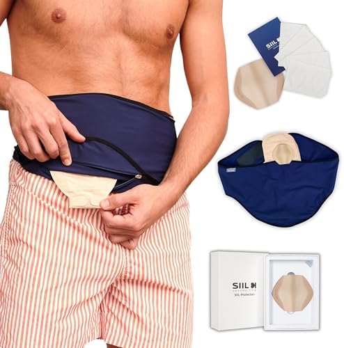 SIIL Ostomy Belt Blue + Stoma Guard | TOTAL PROTECTION for you Stoma bag | Ileostomy & Colostomy Pouch covers | Made in Europe SIIL