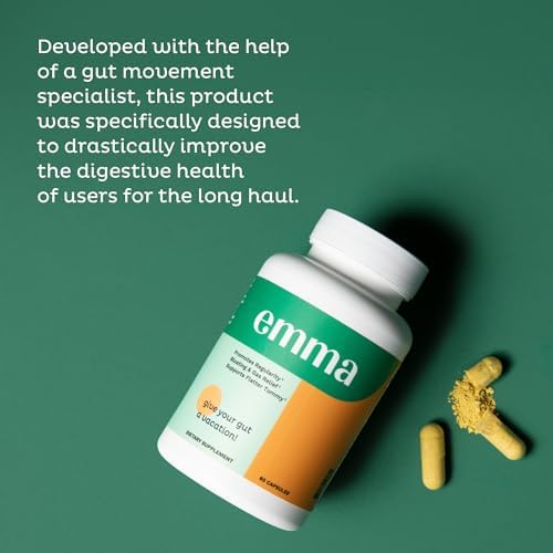 Emma Doctors Endorsed Gut Health Supplement - 60 Capsules (Капсулы) - Relief from Gas and Bloating, Repairs Leaky Gut with Magnesium, Berberine, Vitamin D, Quercetin & More - Gut Health & Colon Cleanse Formula Emma