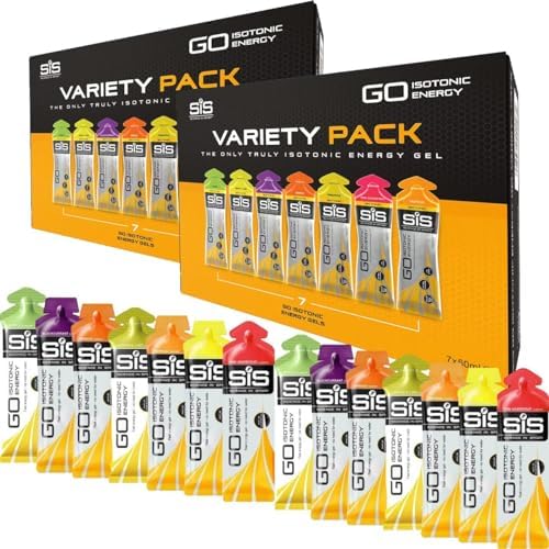 SiS Science In Sport Running Energy Gels, Full of Electrolytes, Good For Hydration, Flavor Variety Pack, Vegan, Gluten & Dairy Free, 14 x 60ml TransAtlantic Treasures