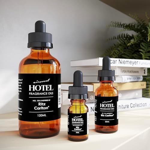 Hotel Diffuser Oil Inspired by The Ritz Carlton - No. 1014 - AirScent Essential Oil Blend - 120 mL, 4 fl oz Fragrance Oil Dropper Bottle for Aromatherapy Diffusers - Ritz Carlton Scent Diffuser Oil Air-Scent